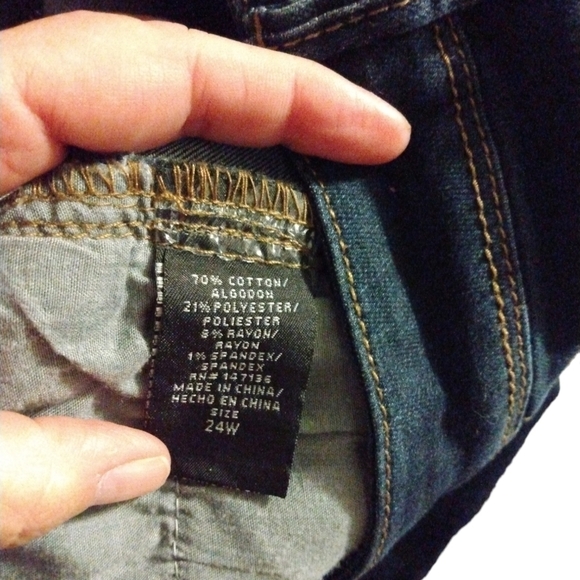 1822 Denim Adrianna Ankle Skinny Flattering Comfy Stretch Plus Sized Jeans 24W - Picture 7 of 8